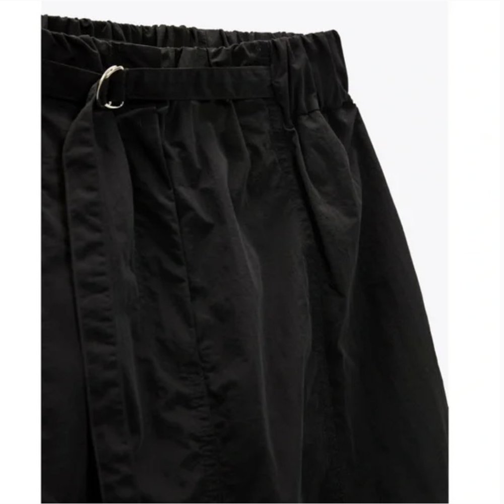 NWT Zara nylon cargo skirt black - Picture 9 of 9